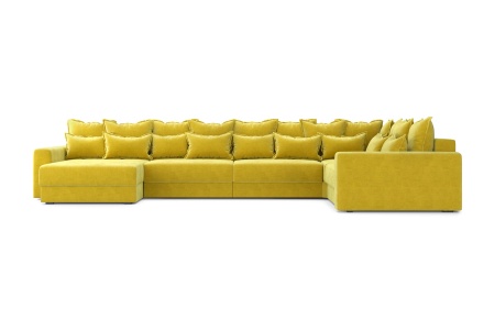 Диван п-образный тик-так Омега горчичный